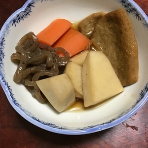 麺つゆで簡単✩︎里芋とさつま揚げの煮物